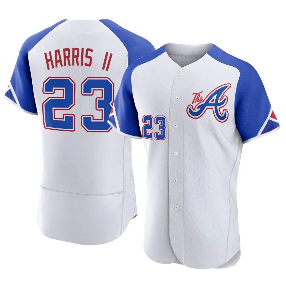 Johmsee A.Braves #23 Michael Harris II player White Authentic City Connect Stitched Jerseys