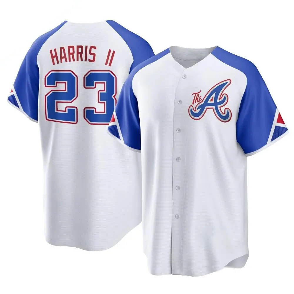 Johmsee A.Braves #23 Michael Harris II player White Replica City Connect Stitched Jerseys