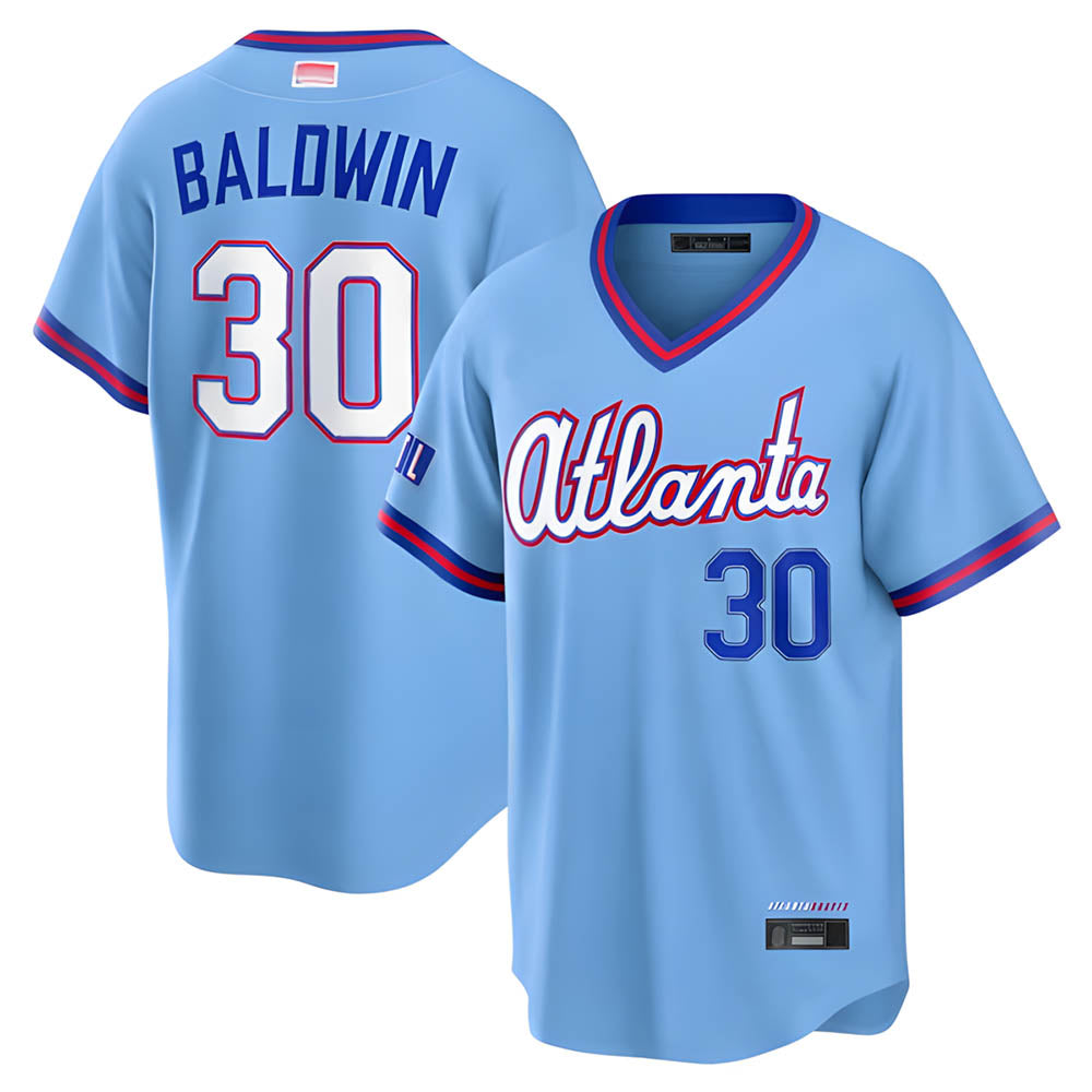 Johmsee A.Braves #30 Drake Baldwin player Blue 2026 City Connect Stadium Stitched Jerseys