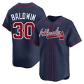 Johmsee A.Braves #30 Drake Baldwin player Navy Limited Alternate Stitched Jerseys