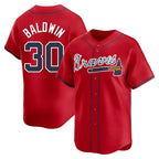 Johmsee A.Braves #30 Drake Baldwin player Red Limited Alternate Stitched Jerseys