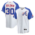 Johmsee A.Braves #30 Drake Baldwin player White City Connect Stitched Jerseys