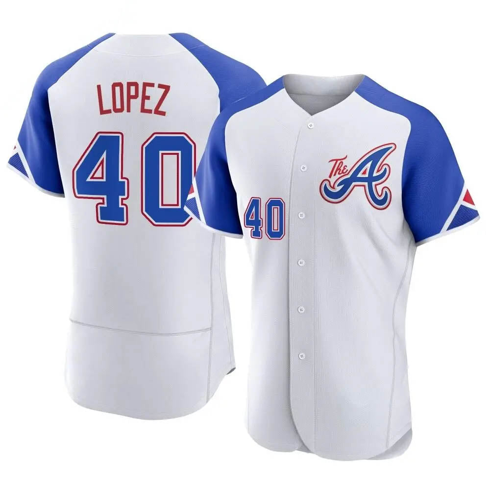 Johmsee A.Braves #40 Reynaldo Lopez player White Authentic City Connect Stitched Jerseys