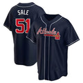 Johmsee A.Braves #51 Chris Sale Player Navy City Connect Stitched Jerseys