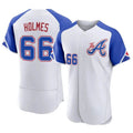 Johmsee A.Braves #66 Grant Holmes Player White Authentic City Connect Stitched Jerseys