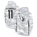 Johmsee A.Cardinals #11 Larry Fitzgerald Player Arctic Camo Salute to Service Limited Hoodie Stitched Jerseys