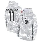Johmsee A.Cardinals #11 Larry Fitzgerald Player Arctic Camo Salute to Service Limited Hoodie Stitched Jerseys
