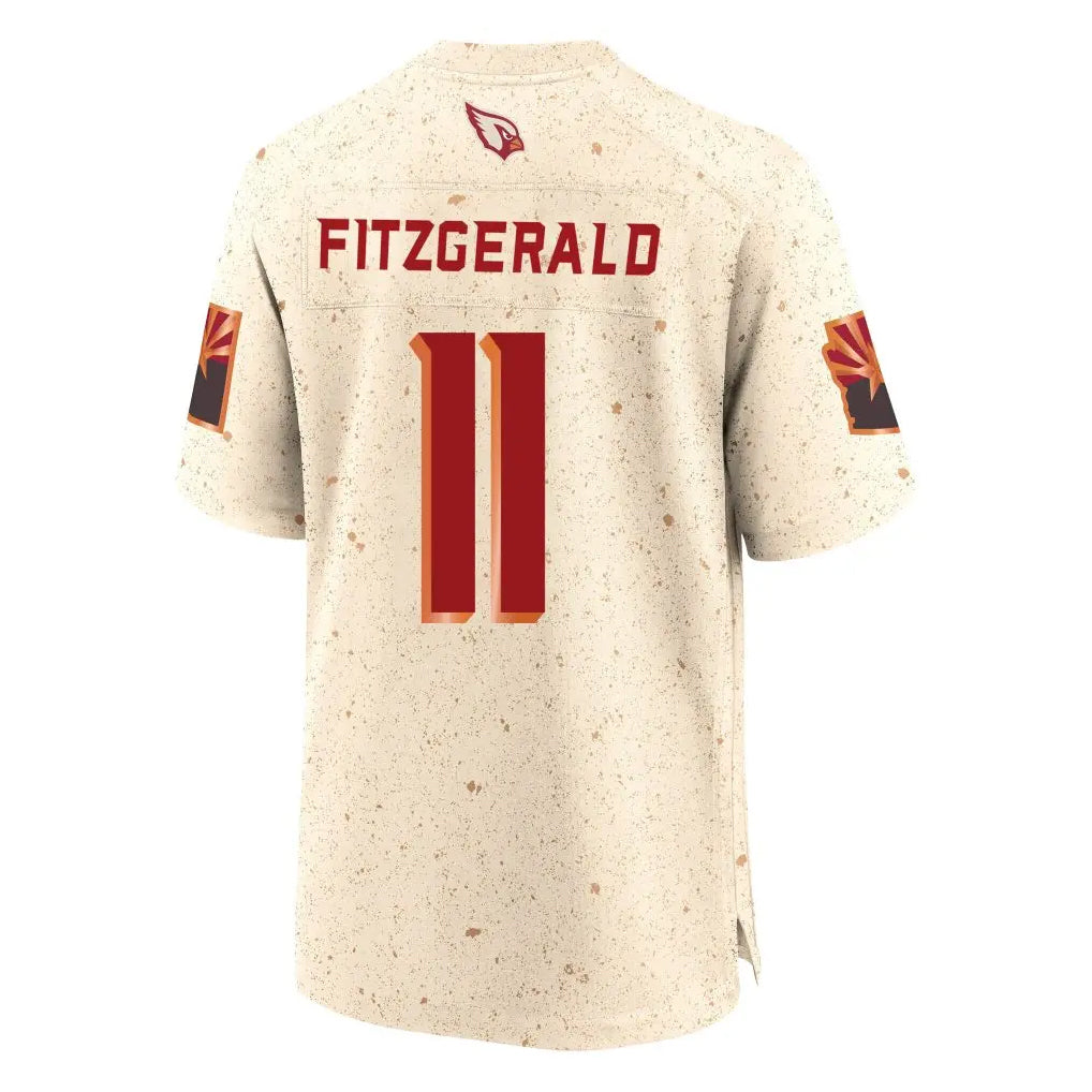 Johmsee A.Cardinals #11 Larry Fitzgerald Player Cream Rivalries Collection Game Stitched Jerseys