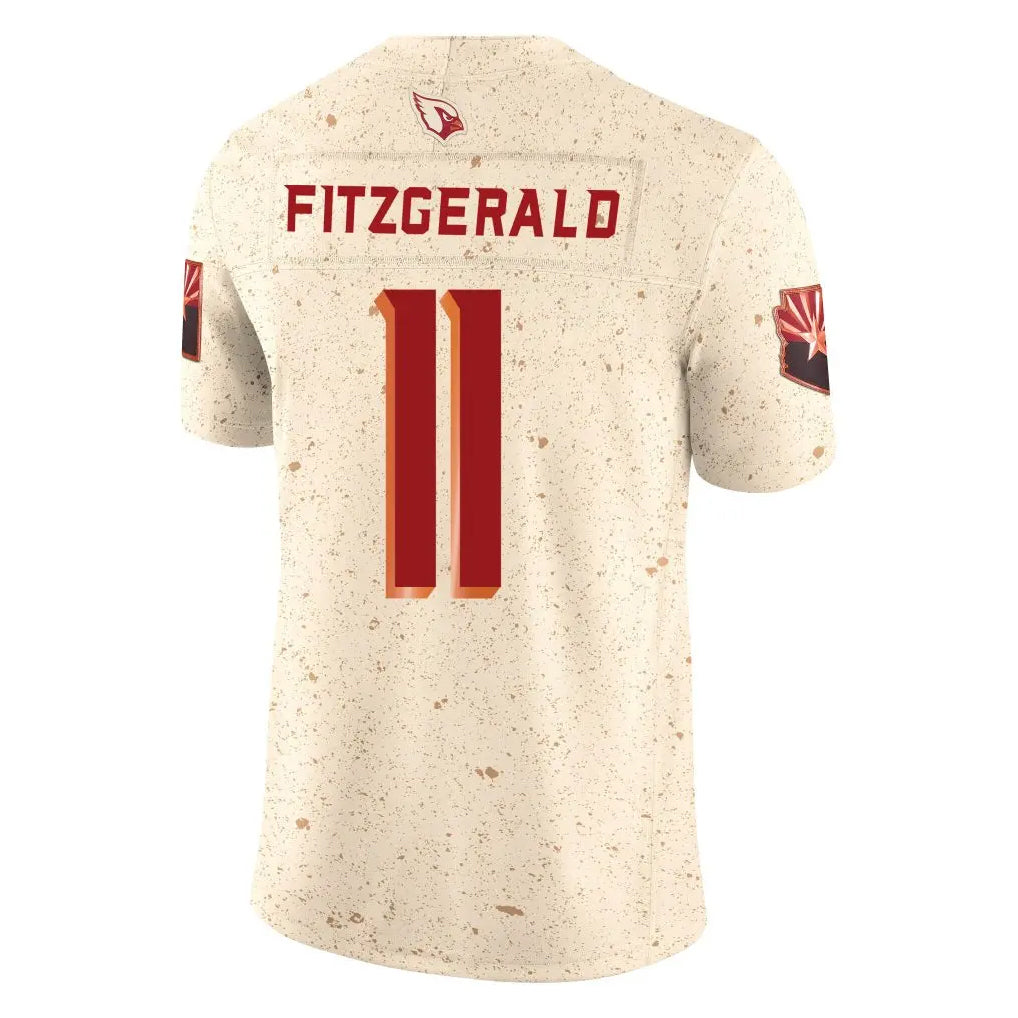 Johmsee A.Cardinals #11 Larry Fitzgerald Player Cream Rivalries Collection Vapor Limited Home Game Stitched Jerseys
