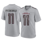 Johmsee A.Cardinals #11 Larry Fitzgerald Player Gray Fashion Home Game Stitched Jerseys