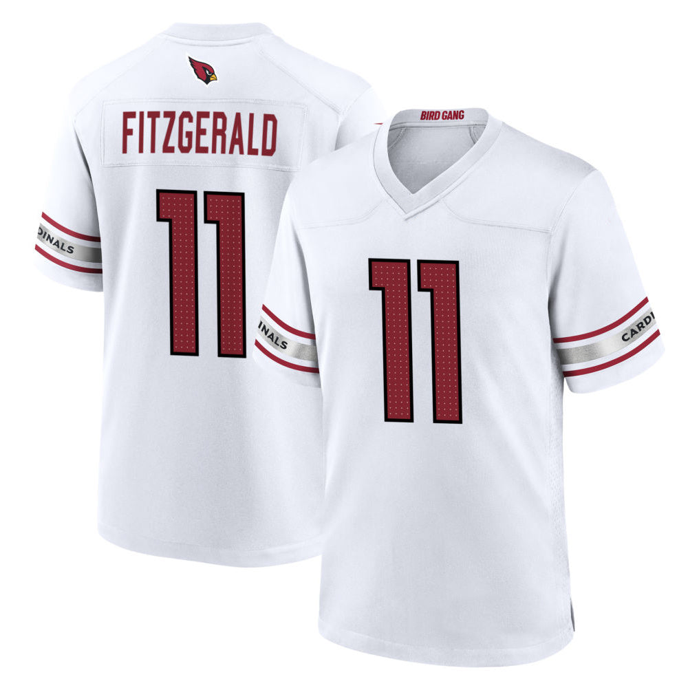 Johmsee A.Cardinals #11 Larry Fitzgerald Player White Home Game Stitched Jerseys