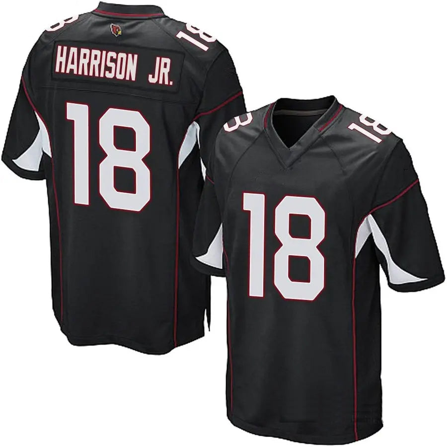 Johmsee A.Cardinals #18 Marvin Harrison Jr. Player Black Game Stitched Jerseys