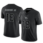 JohmseeA.Cardinals #18 Marvin Harrison Jr. Player Black RFLCTV Limited Stitched Jerseys