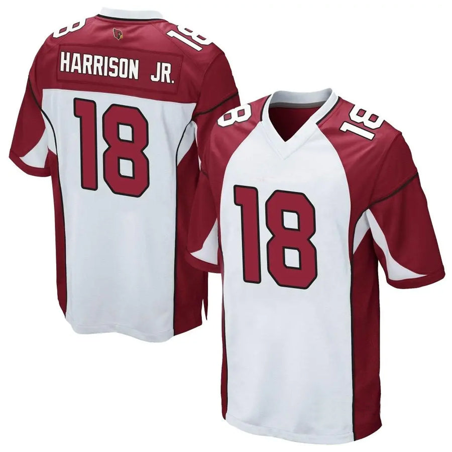 Johmsee A.Cardinals #18 Marvin Harrison Jr. Player White Game Stitched Jerseys