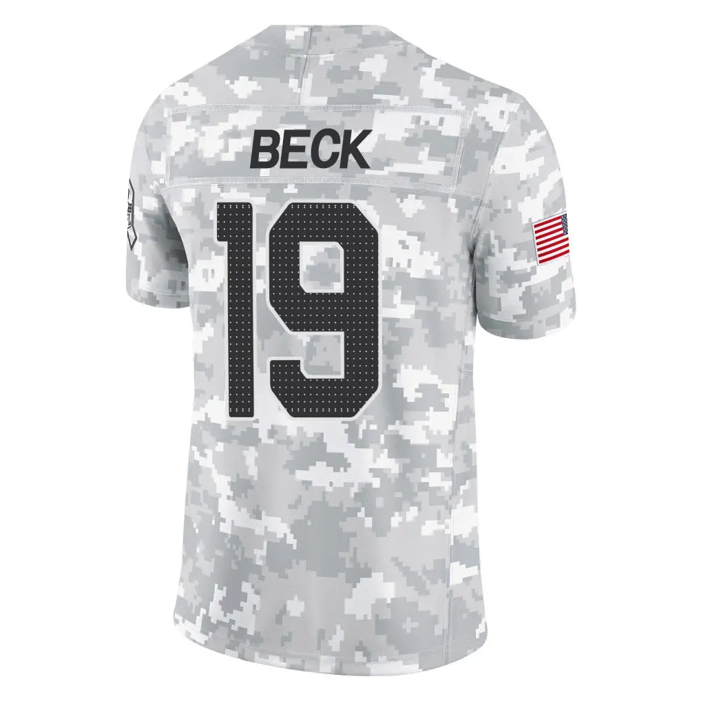 Johmsee A.Cardinals #19 Carson Beck Player Camo Salute to Service Limited Home Stitched Jerseys