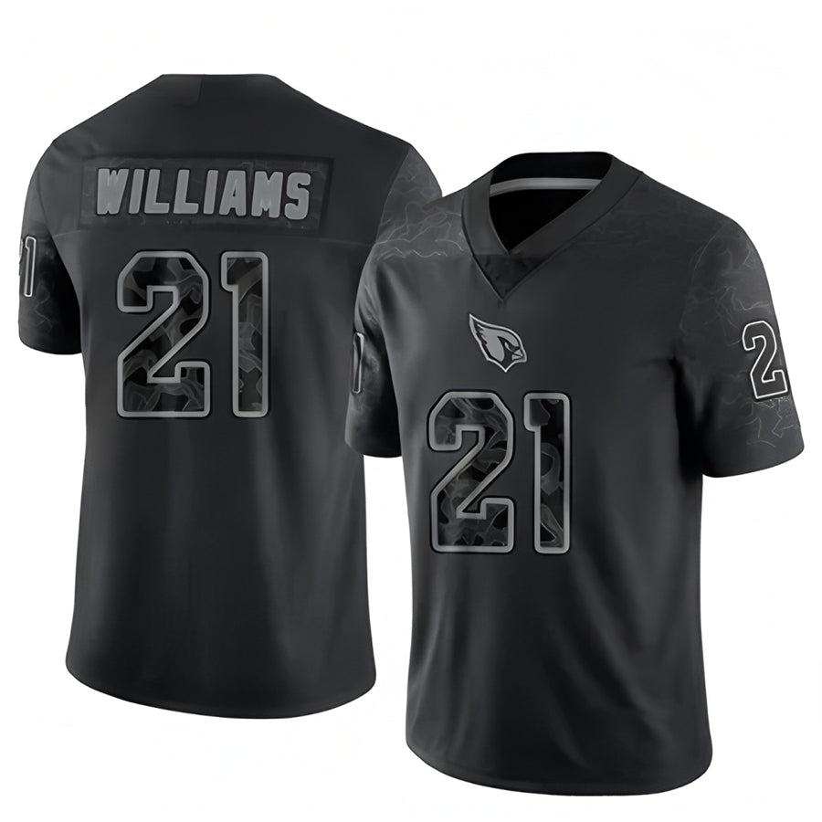 Johmsee A.Cardinals #21 Garrett Williams Player Black RFLCTV Limited Stitched Jerseys