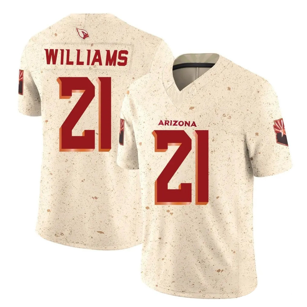 Johmsee A.Cardinals #21 Garrett Williams Player Cream Rivalries Collection Vapor Limited Home Game Stitched Jerseys