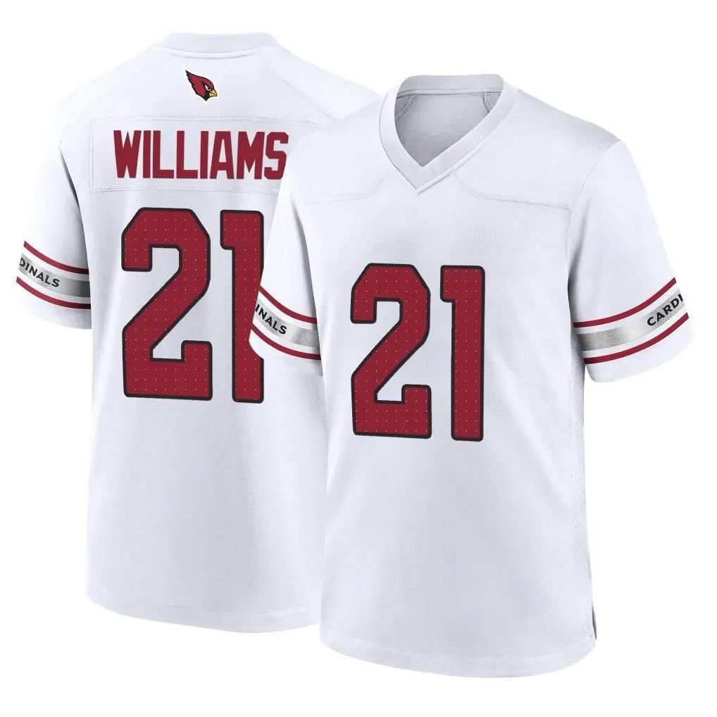 Johmsee A.Cardinals #21 Garrett Williams Player White Home Game Stitched Jerseys