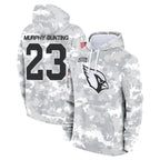 Johmsee A.Cardinals #23 Sean Murphy-Bunting Player Camo Salute to Service Hoodies Stitched Jerseys