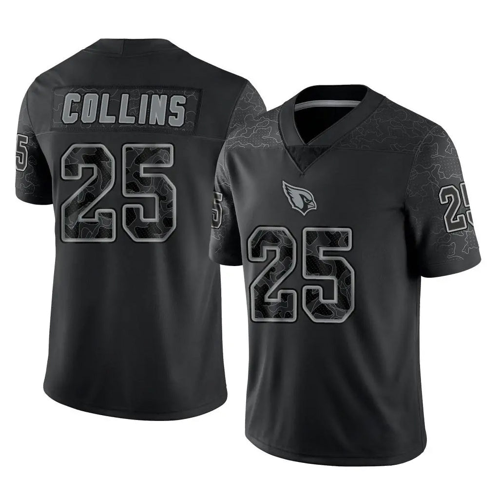 Johmsee A.Cardinals #25 Zaven Collins Player Black RFLCTV Limited Home Game Stitched Jerseys
