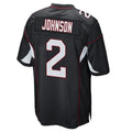 Johmsee A.Cardinals #2 Will Johnson Player Black Home Game Stitched Jerseys