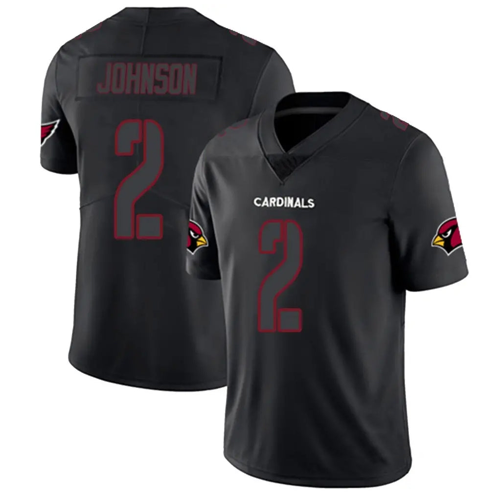Johmsee A.Cardinals #2 Will Johnson Player Black Impact Limited Home Game Stitched Jerseys