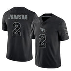 Johmsee A.Cardinals #2 Will Johnson Player Black RFLCTV Limited Home Game Stitched Jerseys