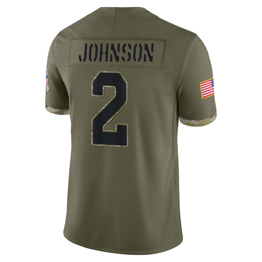 Johmsee A.Cardinals #2 Will Johnson Player Olive Salute To Service Limited Game Stitched Jerseys