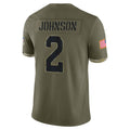 Johmsee A.Cardinals #2 Will Johnson Player Olive Salute To Service Limited Game Stitched Jerseys