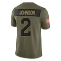 Johmsee A.Cardinals #2 Will Johnson Player Olive Salute To Service Limited Home Game Stitched Jerseys