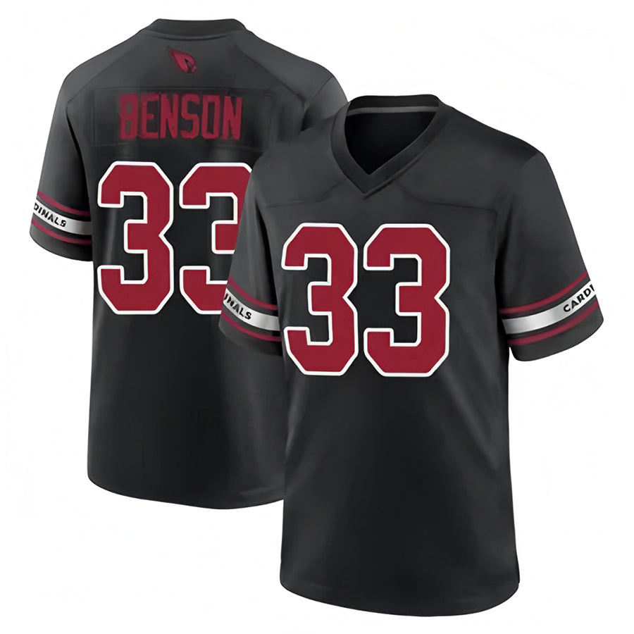 Johmsee A.Cardinals #33 Trey Benson Player Black Home Game Stitched Jerseys