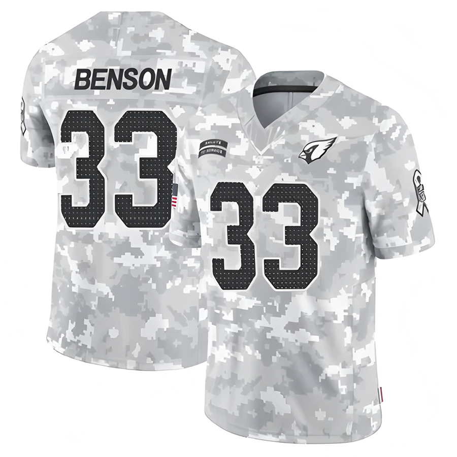 Johmsee A.Cardinals #33 Trey Benson Player Camo Salute to Service Limited Stitched Jerseys