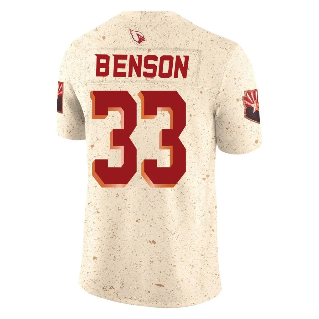 Johmsee A.Cardinals #33 Trey Benson Player Cream Rivalries Collection Vapor Limited Home Game Stitched Jerseys