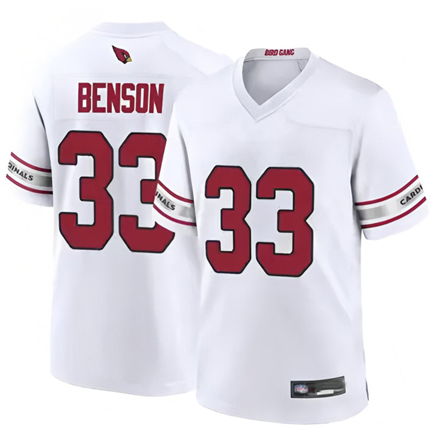 Johmsee A.Cardinals #33 Trey Benson Player White Game Home Stitched Jerseys
