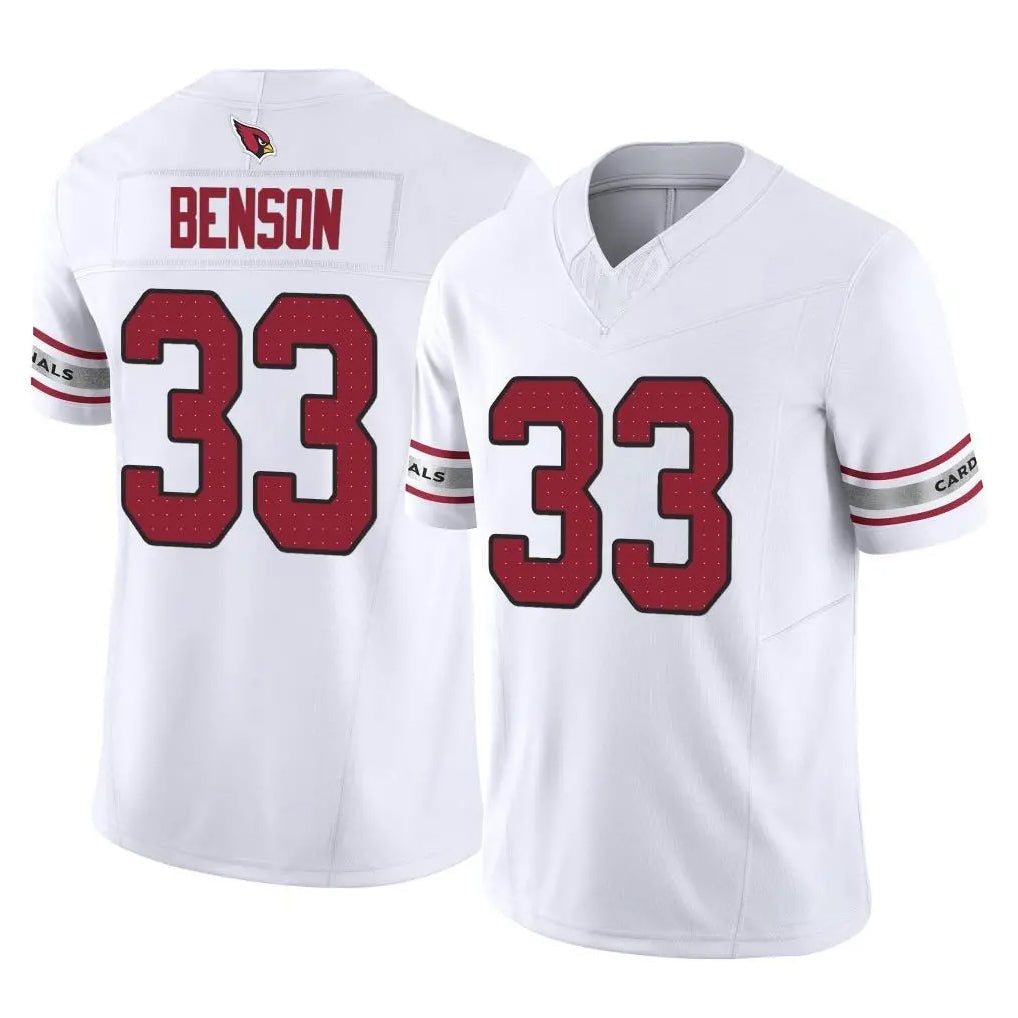 Johmsee A.Cardinals #33 Trey Benson Player White Vapor F.U.S.E. Limited Home Game Stitched Jerseys