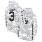 Johmsee A.Cardinals #3 Budda Baker Player Arctic Camo Salute to Service Limited Hoodie Stitched Jersey