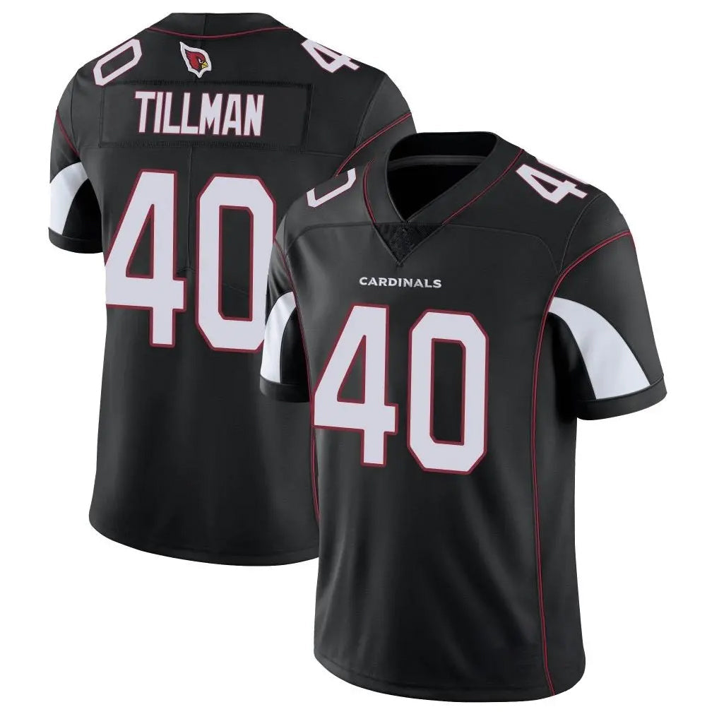 Johmsee A.Cardinals #40 Pat Tillman Player Black Vapor Limited Home Game Stitched Jerseys