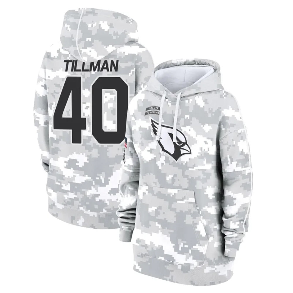Johmsee A.Cardinals #40 Pat Tillman Player Arctic Camo Salute to Service Limited Hoodie Stitched Jerseys