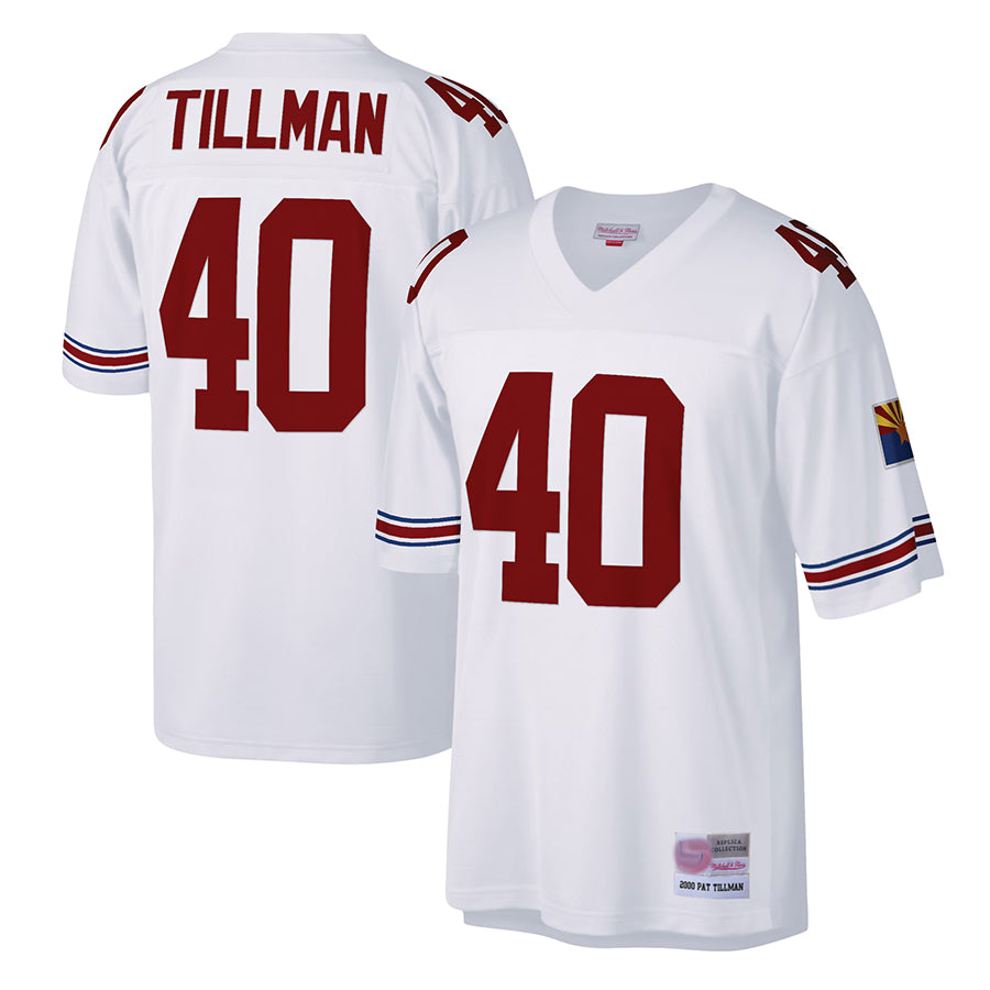 Johmsee A.Cardinals #40 Pat Tillman Player Mitchell & Ness White Legacy Replica Stitched Jerseys
