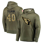Johmsee A.Cardinals #40 Pat Tillman Player Olive Salute to Service Limited Hoodie Jerseys