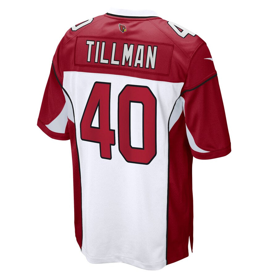 Johmsee A.Cardinals #40 Pat Tillman Player White Game Road Stitched Jerseys