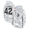 Johmsee A.Cardinals #42 Dadrion Taylor-Demerson Player Camo Salute to Service Hoodies Stitched Jerseys