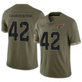 Johmsee A.Cardinals #42 Dadrion Taylor-Demerson Player Olive Salute To Service Stitched Jerseys