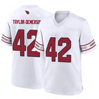 Johmsee A.Cardinals #42 Dadrion Taylor-Demerson Player Whtie Home Game Stitched Jerseys