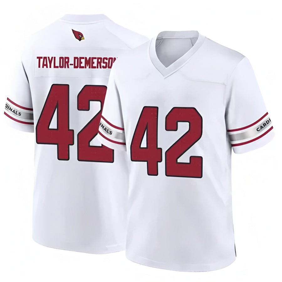 Johmsee A.Cardinals #42 Dadrion Taylor-Demerson Player Whtie Home Game Stitched Jerseys