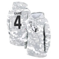 Johmsee A.Cardinals #4 Jeremiyah Love Player Arctic Camo Salute to Service Hoodies Football Jerseys