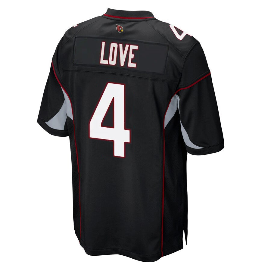 Johmsee A.Cardinals #4 Jeremiyah Love Player Black Alternate Game Stitched Jerseys