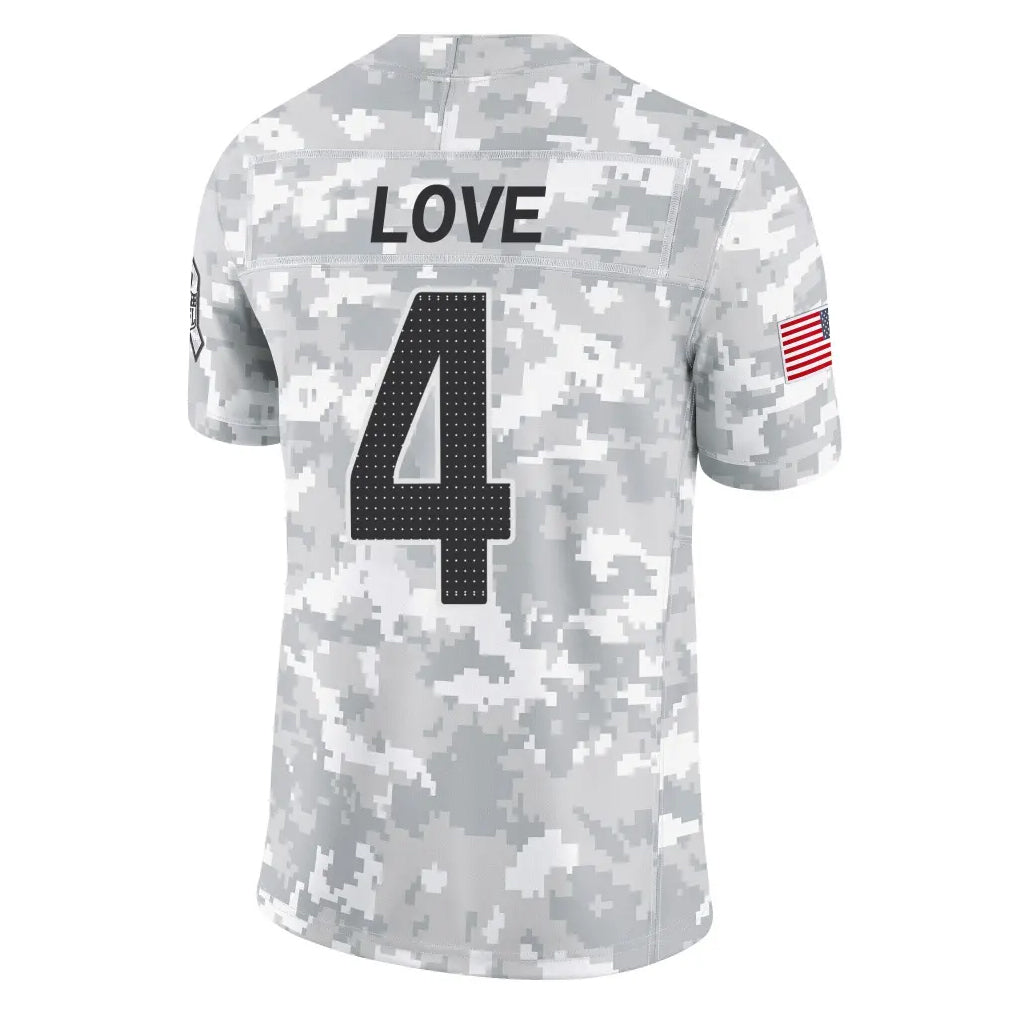 Johmsee A.Cardinals #4 Jeremiyah Love Player Camo Salute to Service Limited Home Stitched Jerseys