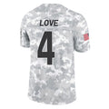 Johmsee A.Cardinals #4 Jeremiyah Love Player Camo Salute to Service Limited Home Stitched Jerseys