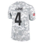 Johmsee A.Cardinals #4 Jeremiyah Love Player Camo Salute to Service Limited Home Stitched Jerseys